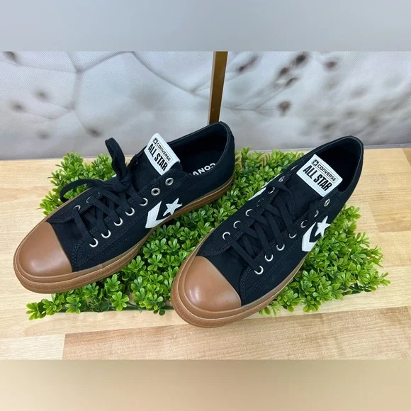 Converse Star Player 76 NEW Low Top Black Canvas Gum Sole Unisex 9.5M/11W - Picture 2 of 12